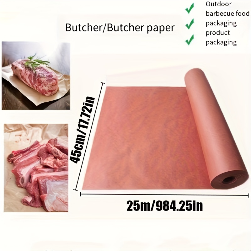 Bryco Goods Brown Kraft Butcher Paper Roll - 18 inch x 100 Feet Brown Paper Roll for Wrapping and Smoking Meat, BBQ Paper for The Perfect Brisket