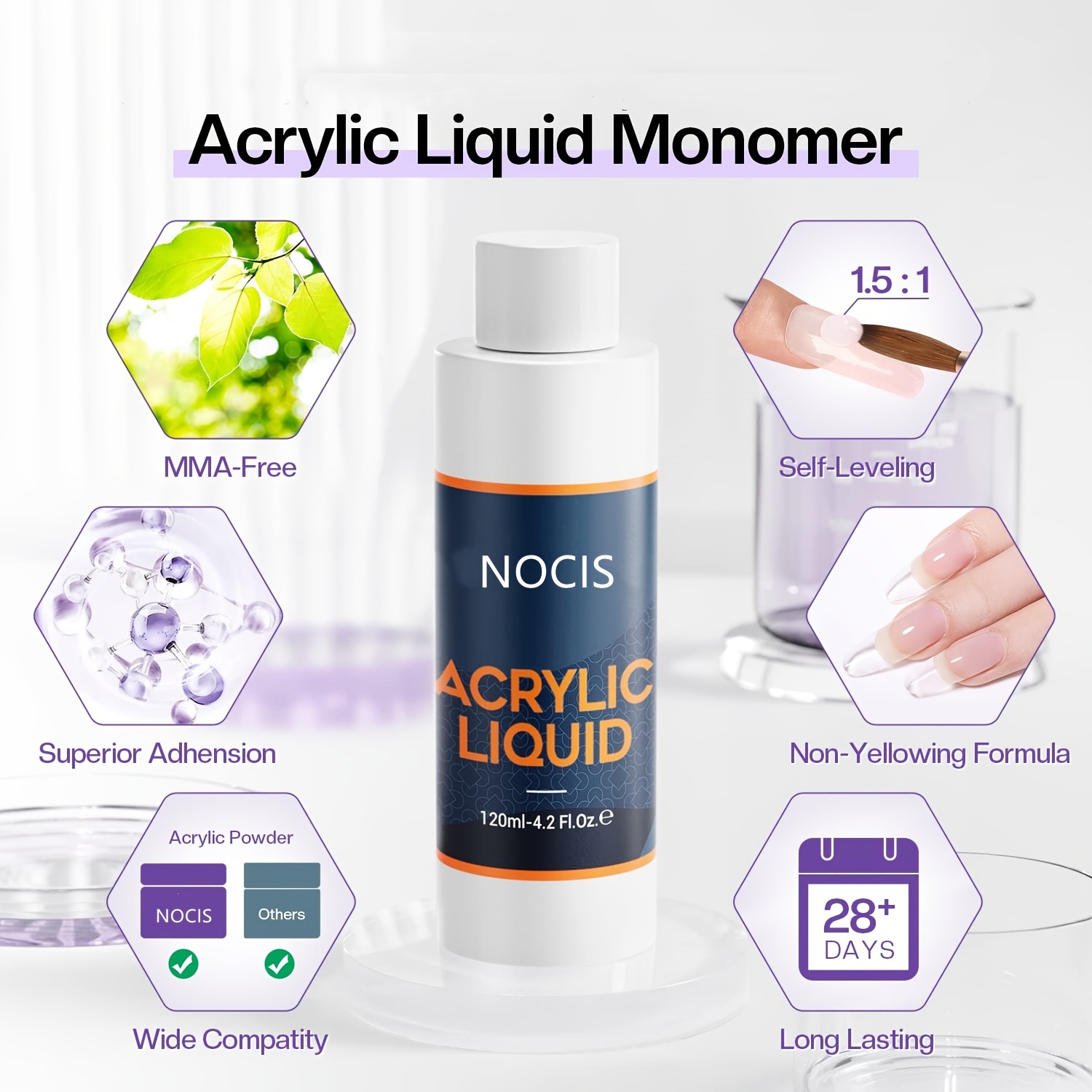 4 Oz Monomer Acrylic Nail Liquid Professional Monomer 120ml