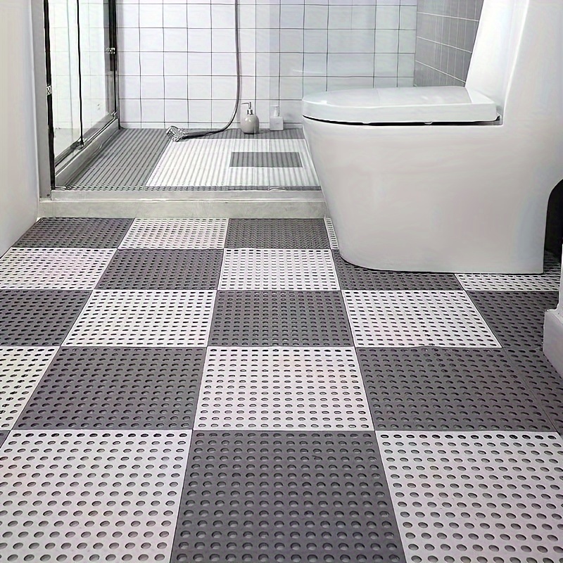 Solid Color Shower Stall Mat Bathroom Non slip Mat Splicing - Temu