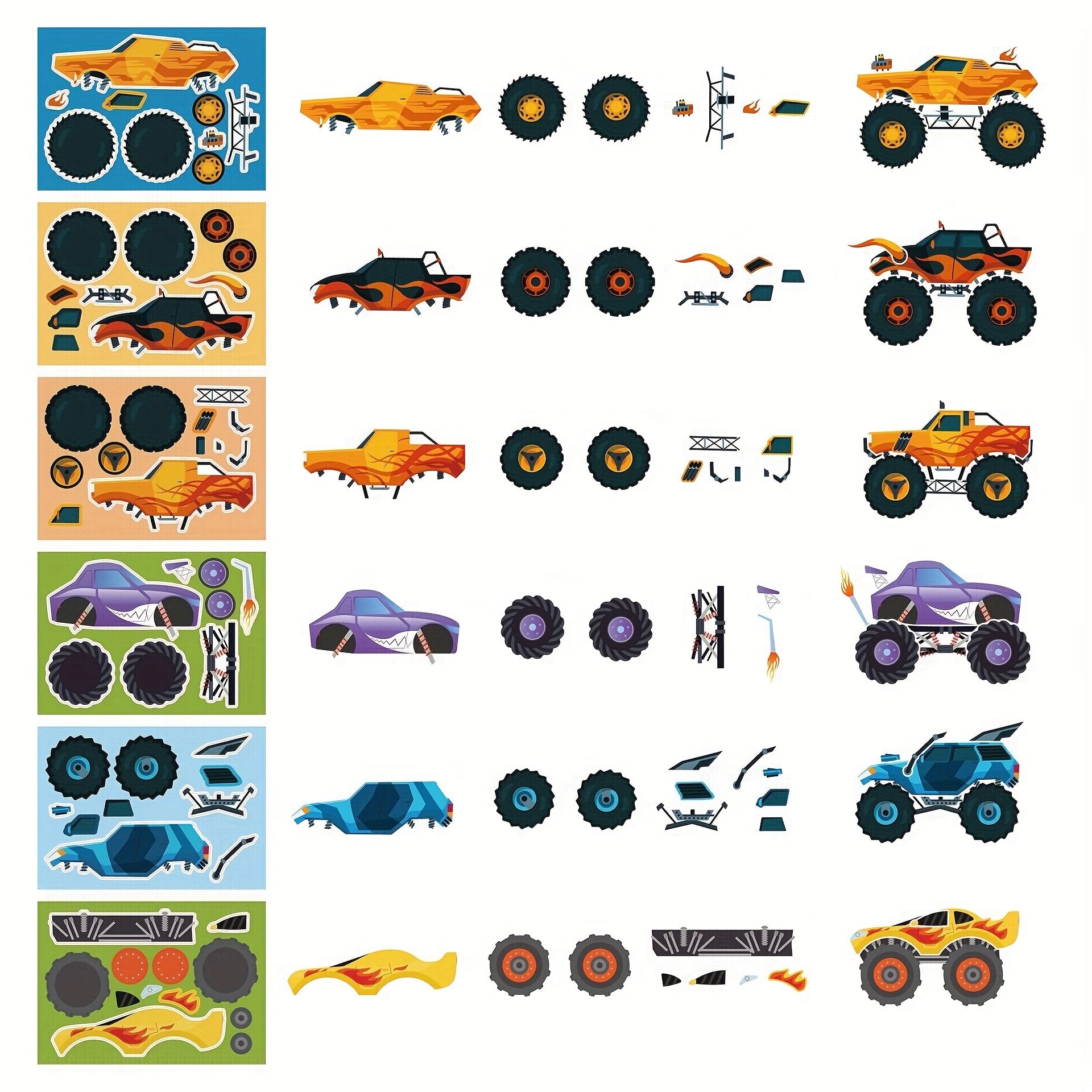 Monster Truck Stickers Truck Car Stickers Car Stickers - Temu