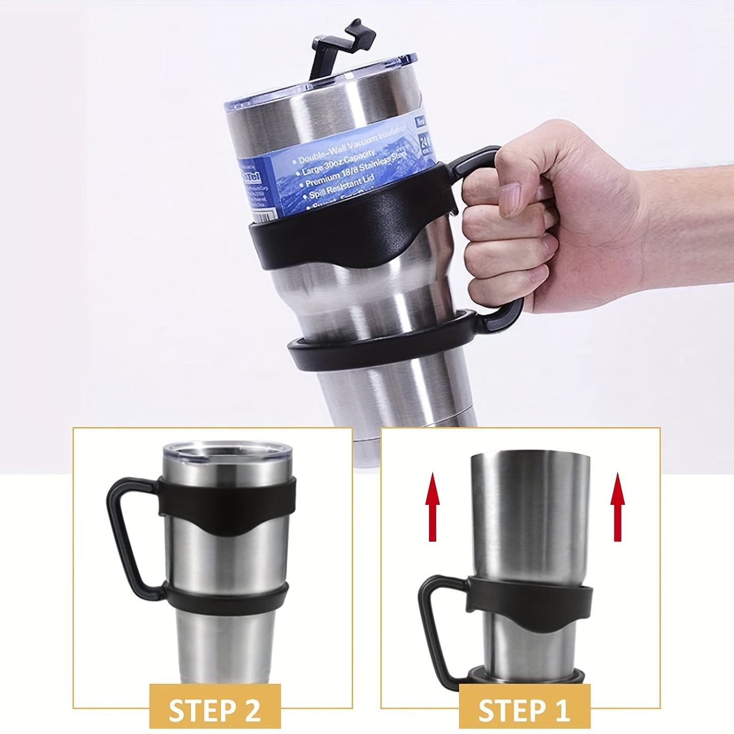 1pc Tumbler Cup Handle For 30oz Rambler Lightweight Spill Proof Grip For  Stainless Steel Tumblers Sic Ozark Trail Travel Water Coffee Mugs Or Flask  Drinkware Accessories - Home & Kitchen - Temu Belgium