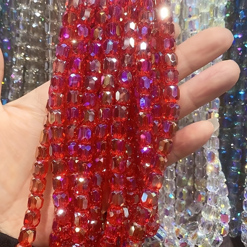 Diameter Sparkling Crystal Beads Faceted Glass Beads Bulk - Temu