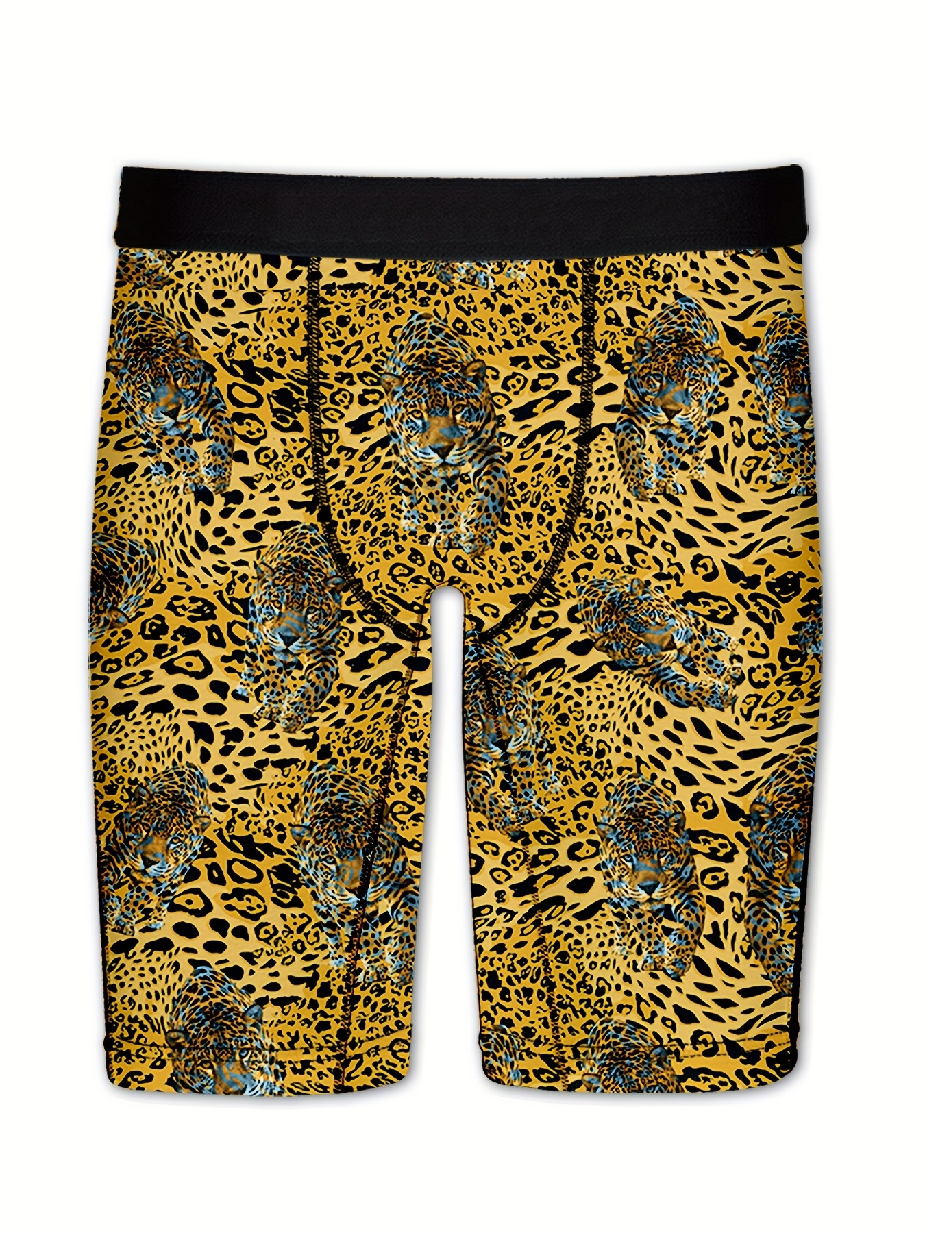 Mens Leopard Print Boxer Briefs Breathable Comfortable Soft - Temu