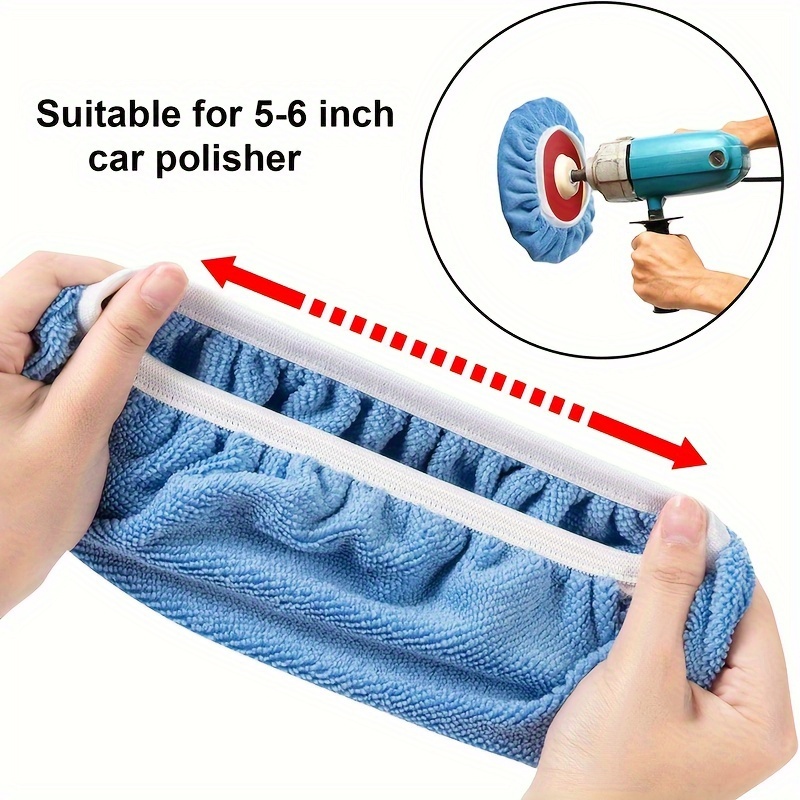 5x 6 Car Polishing Pads Buffing Wool Wheel Mop Kit Bonnet Buffer Pad  Polisher