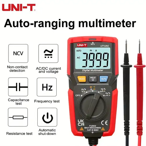 Multímetro digital Testador de caneta inteligente Caneta de capacitância de  tensão de autoranging Medidor de teste elétrico Diodo-Continuidade Medidor  ao vivo Testador de circuito-Sonda Ferramenta elé