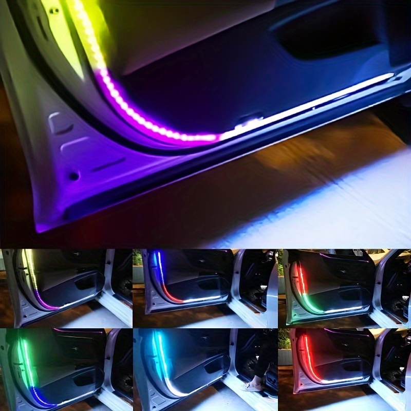 4pcs/set Verdrahtungsfreie LED-Autotürschwelle Lichter  RGB-Autopedal-Pfadlicht USB Wireless Neon-Autotür Willkommen  Höflichkeitsdekoration Lichter - Temu Austria