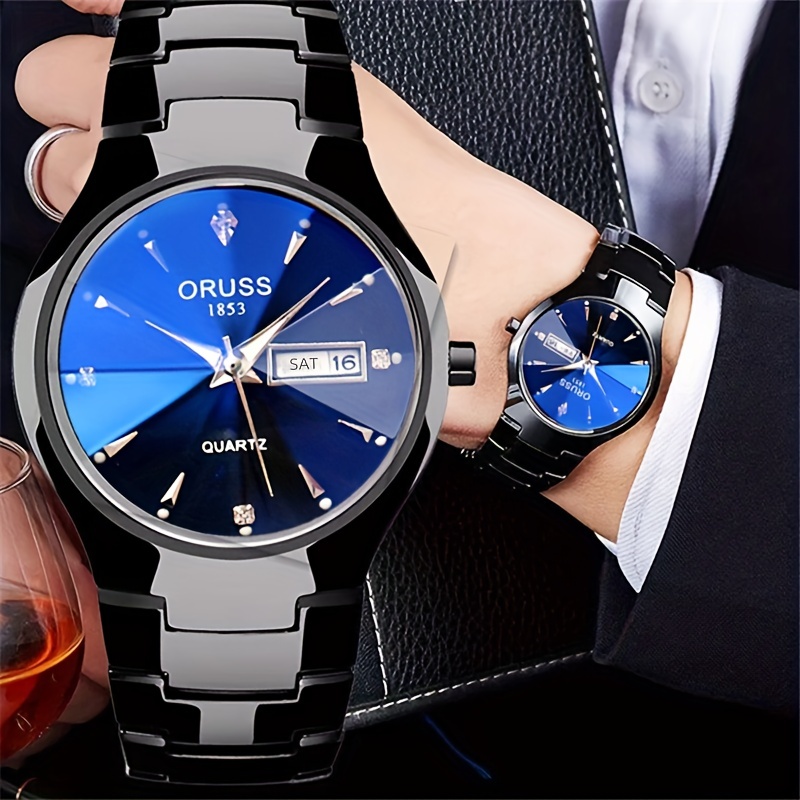 fashion gentleman waterproof   calendar mens watch   for gifts 3