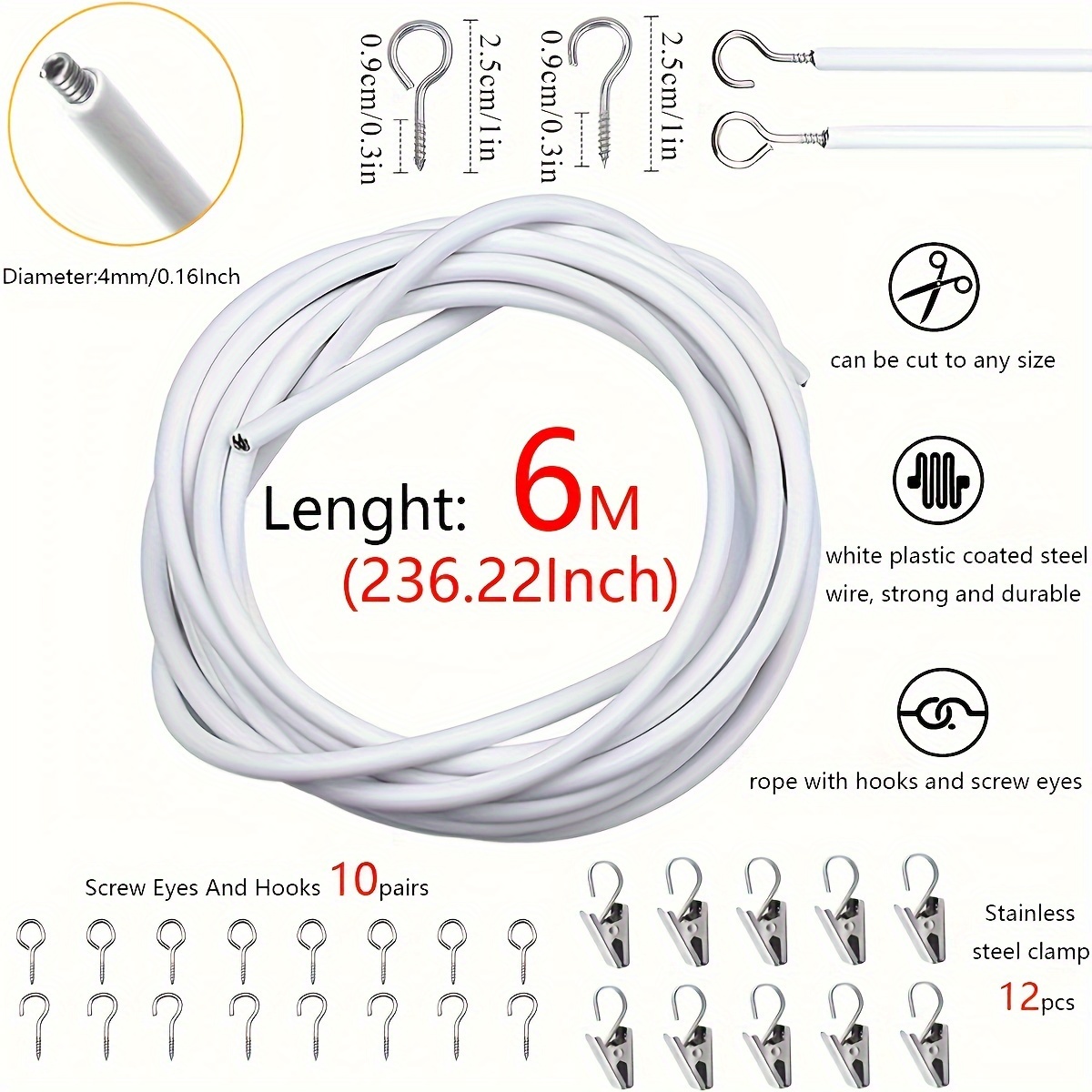 Heavy Duty Wire Drapery Hanger 18 11 gauge