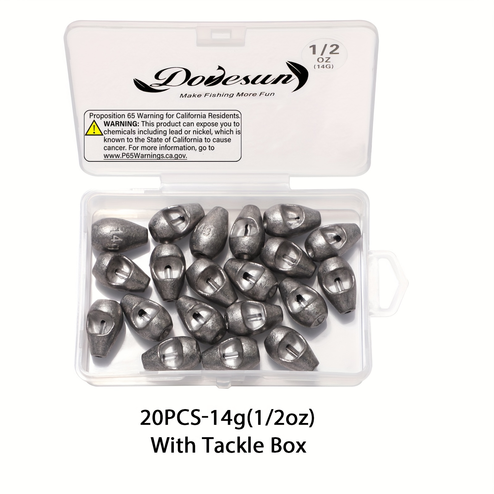 Dovesun Fishing Weights Sinkers Kit Texas Rig Hooks Fishing Weights Fishing  Sinkers Swing Jig Heads Ned Rig Weights Worm Weights with 5 Size Fishing