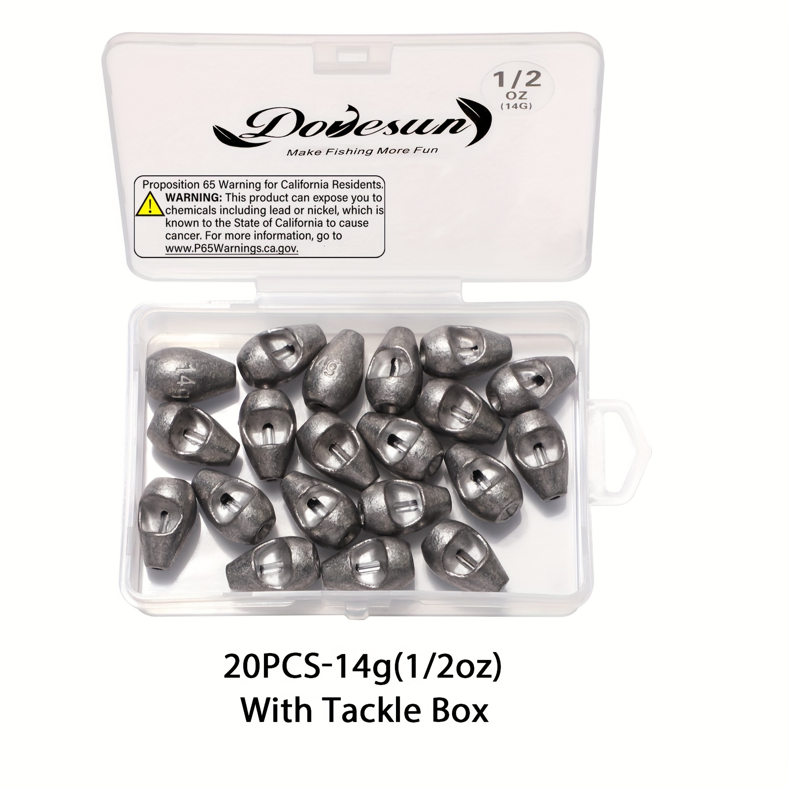 S & J's TACKLE BOX 5 Oz Lead Bank Weights - 10 PER Pack C : Fishing Sinkers