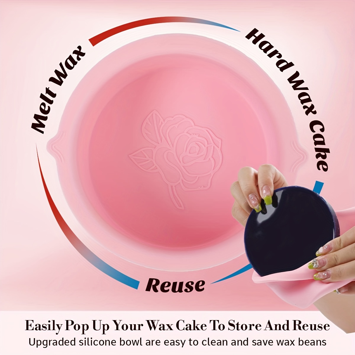 Silicone Wax Warmer Liner Pot Removable Silicone Wax Bowl for Waxing  Replacement 14oz Microwave Easy to Clean Reuse 3pcs Non-Stick Silicone  Waxing