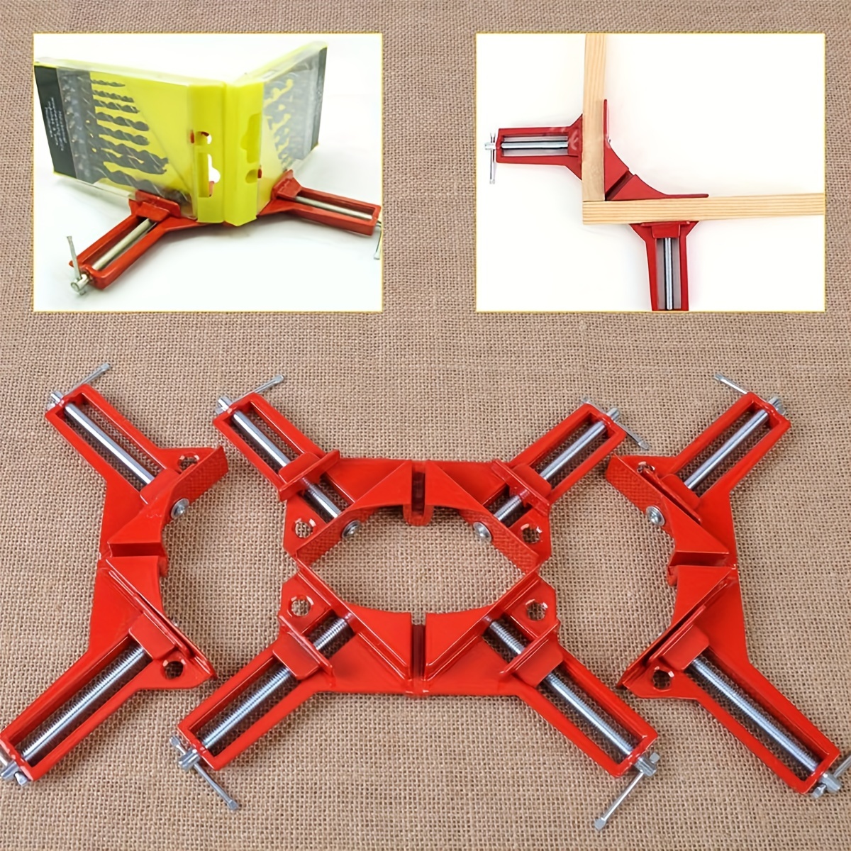 4inch Multifunction 90 Degree Right Angle Clip Picture Frame Corner Clamp  100MM Mitre Clamps Corner Holder Woodworking Hand Tool
