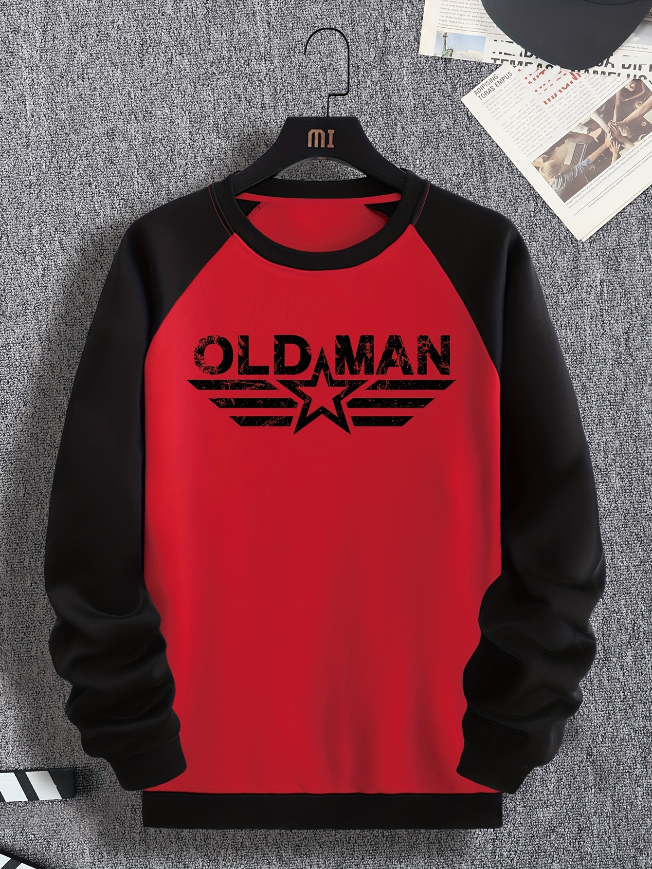 Plus Size Men's Casual Trendy Crew Neck 