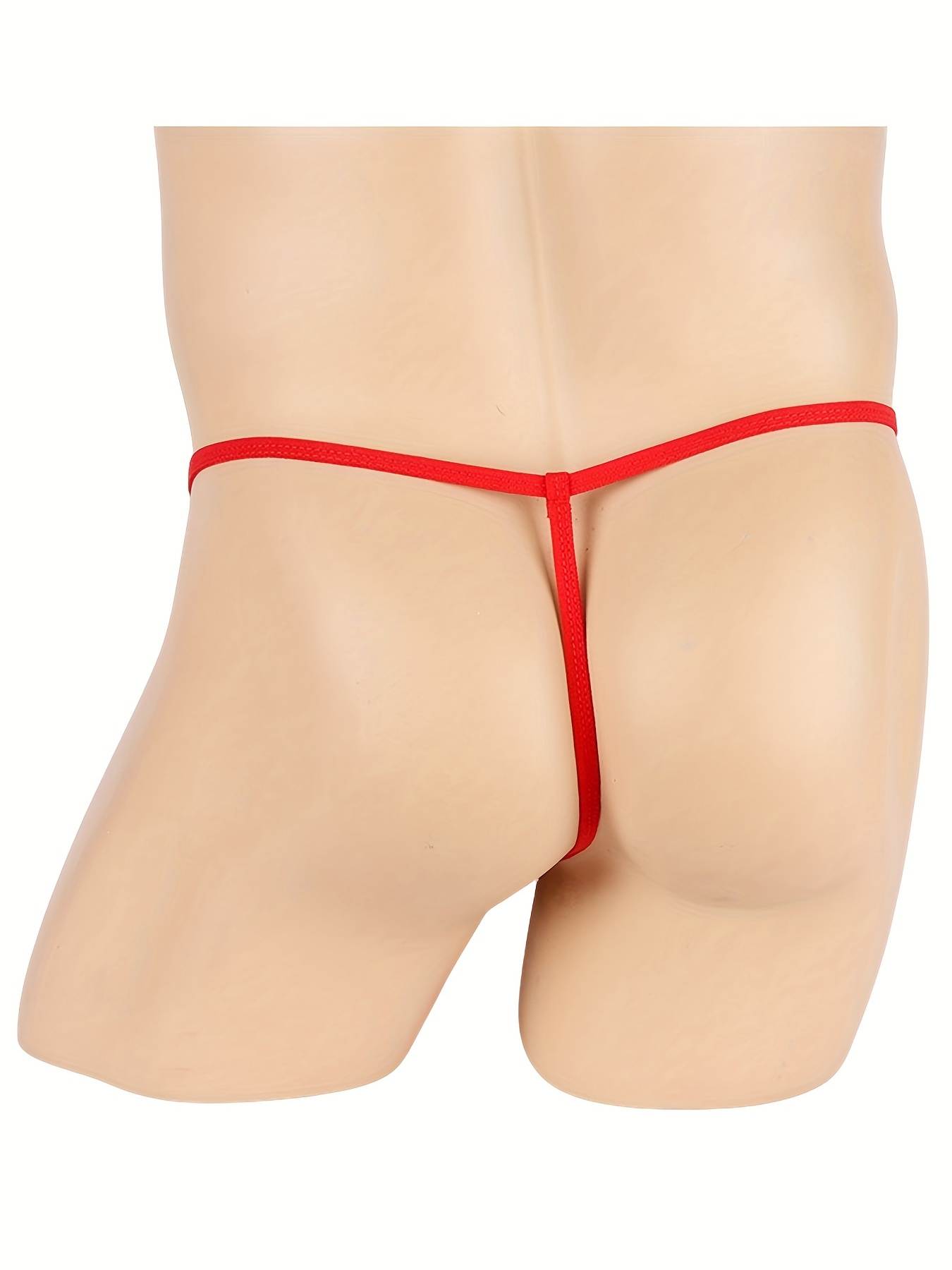 Men Sexy U Convex Striped Briefs Boys Thongs T-back G-string Teenager  Underwear