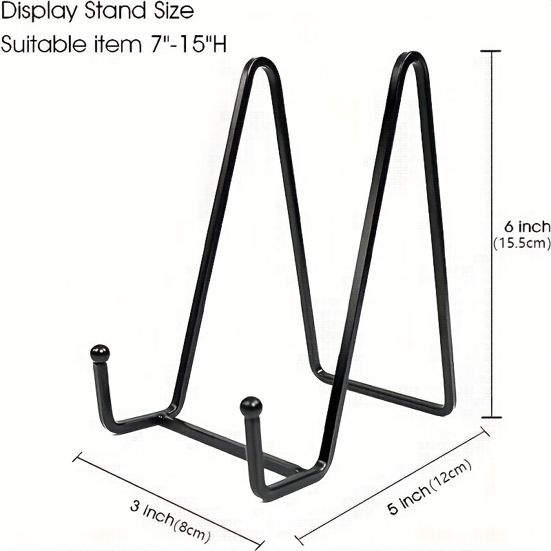  Plate Holder Easel Display Stand - 6 inch Metal Plate