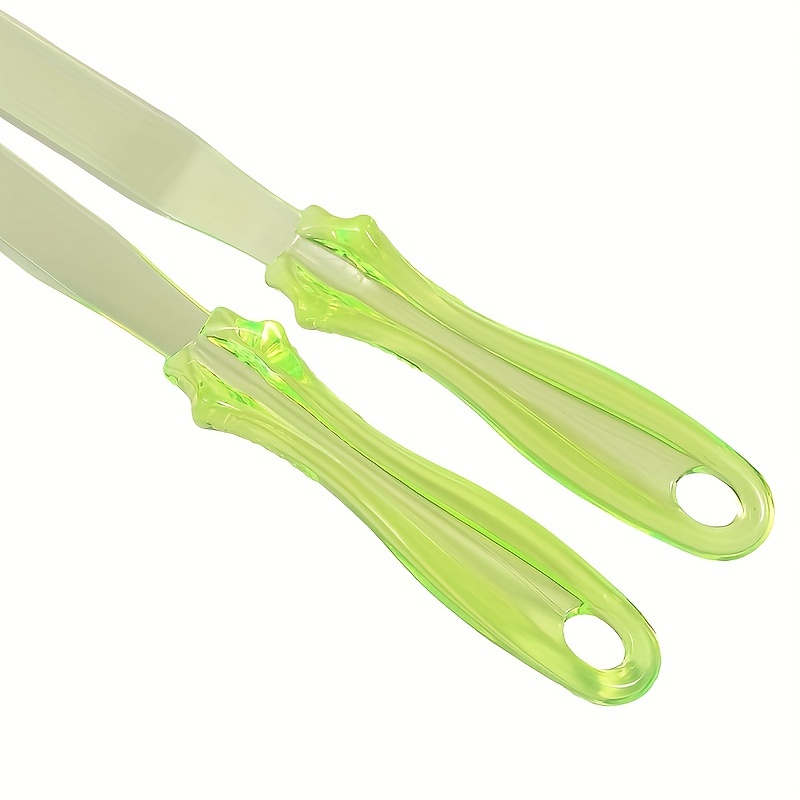 1pc ABS Icing Spatula, Simple Two Tone Offset Spatula For Kitchen Baking
