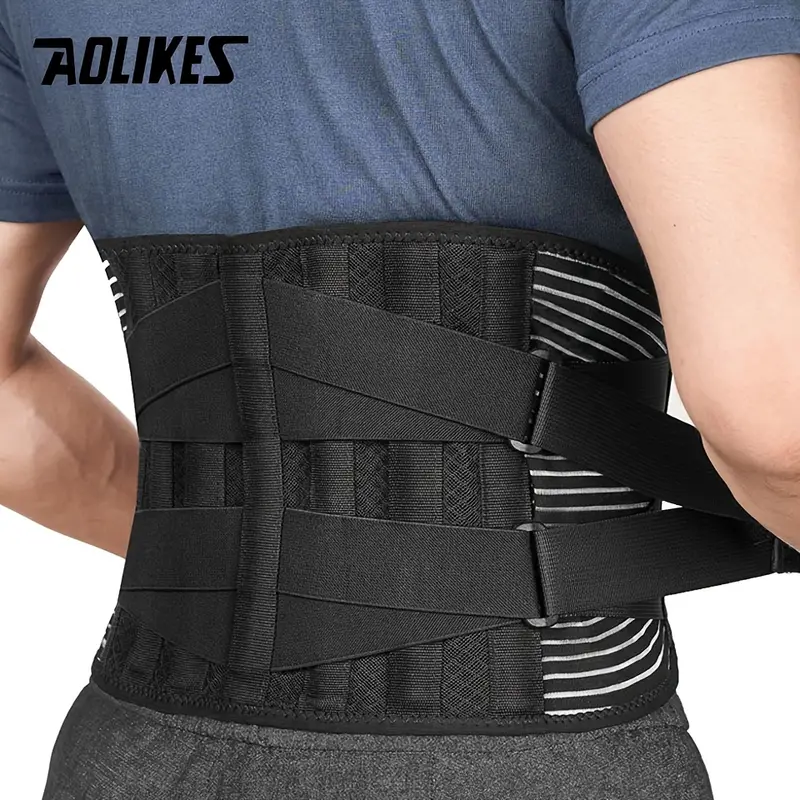 * 1pc Adjustable Back Lumbar Support Belt Waist Orthopedic Corset For Men  And Women