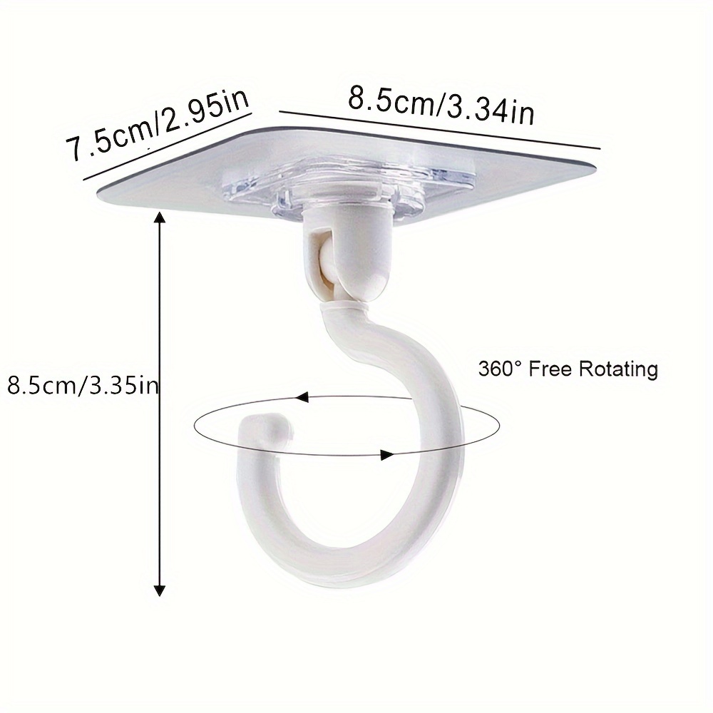 360° Rotatable Ceiling Wall Hook Self adhesive Hanging Hook - Temu