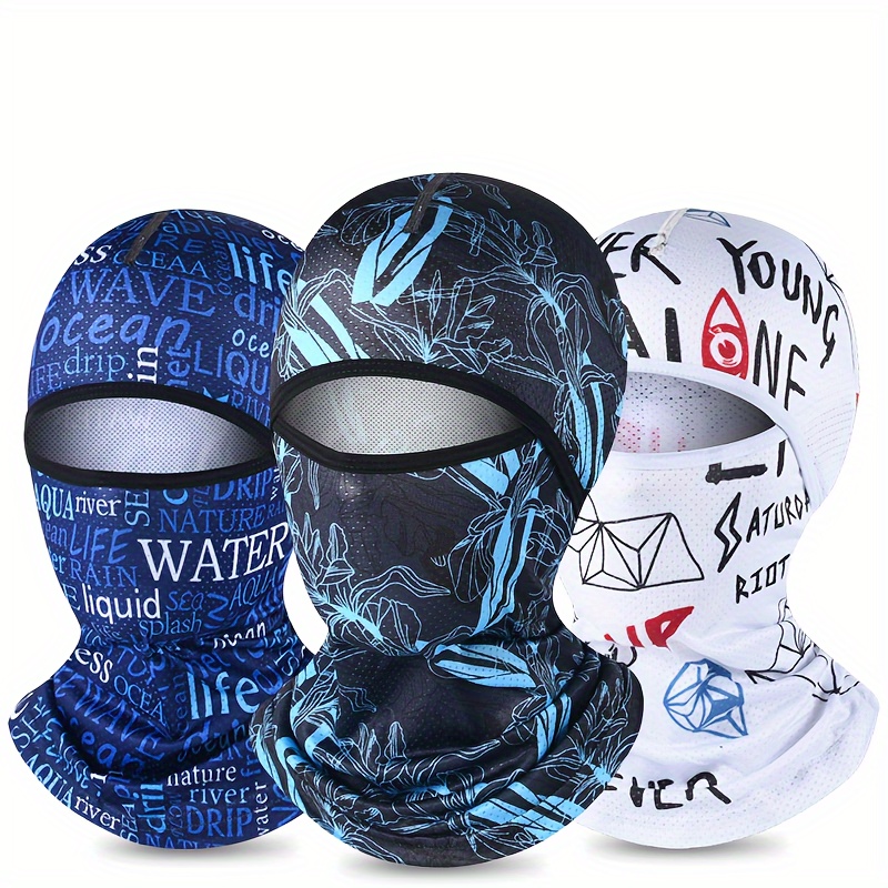 Mens Summer Uv Protection Neck Gaiter Sunscreen Mask Motorcycle Face Mask  Hanging Ear Scarf Ice Silk Hat - Automotive - Temu Canada