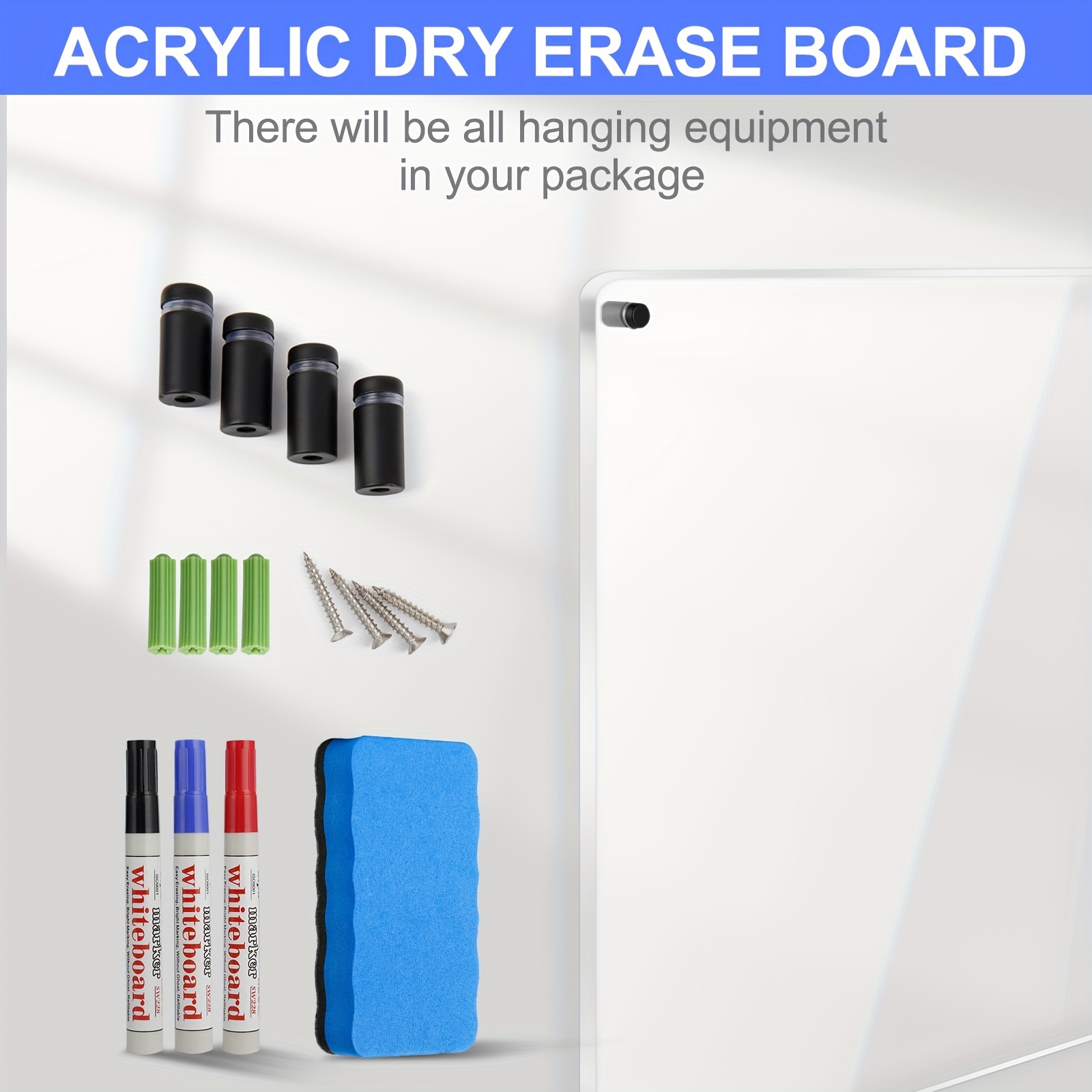 Acrylic Dry Erase Board Non magnetic Floating Dry Erase - Temu