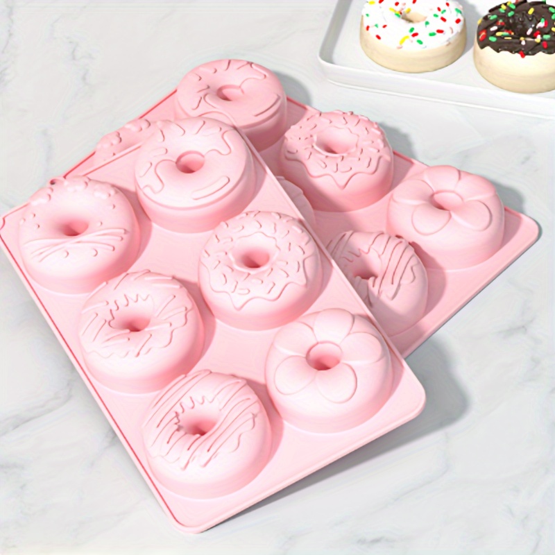 6 Holes Donut Silicone Cake Mold Diy Baking Mold Biscuit Chocolate Food  Grade Silicone Cake Mold - Temu