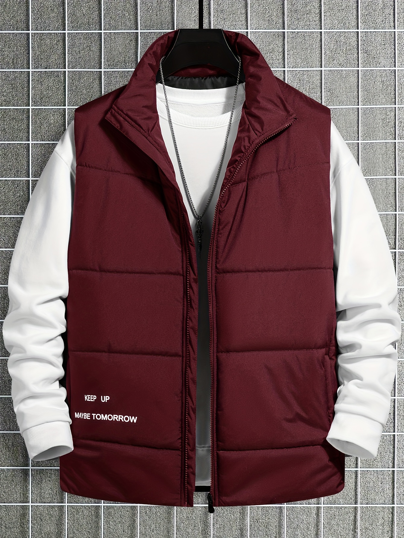 Men's Winter Vest Lightweight Padding Puffer Vest Sleeveless - Temu