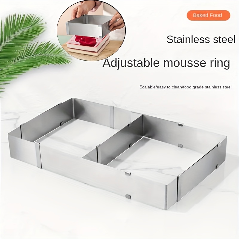 Cake Mold Adjustable Stainless Steel ~ Retractable - Temu