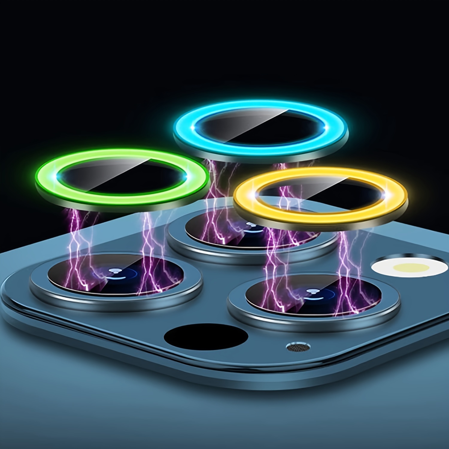 Luminous Camera Lens Ring Protector For IPhone 14/13/12 Mini/11