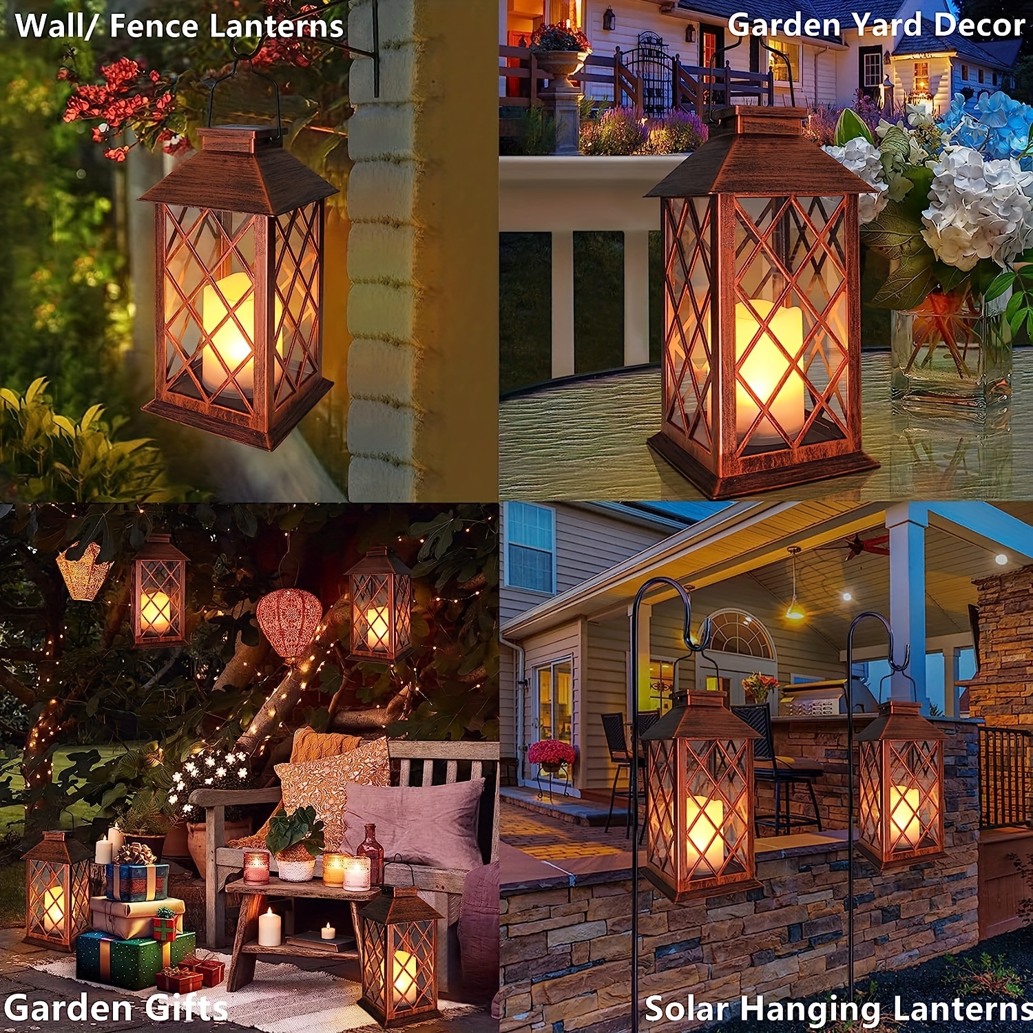 Plastic Flameless Electric Lantern Lamp Christmas Flickering - Temu