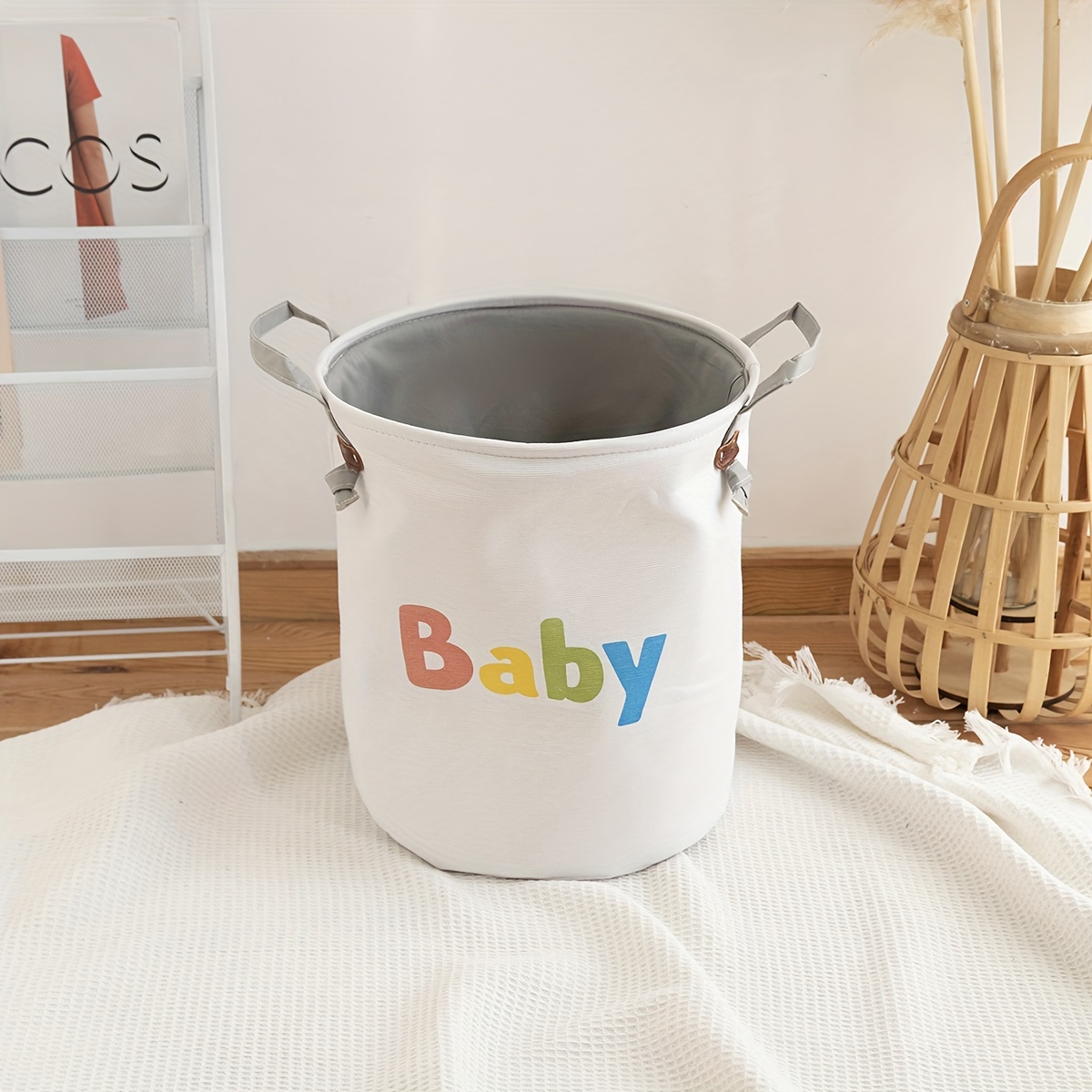 HIYAGON Baby Laundry Basket Baby Hamper for Nursery Boy and Girl Cute Kids  Toy Storage Basket Organizer Bins Safari Animal Room Decor(Colorful  Animals)