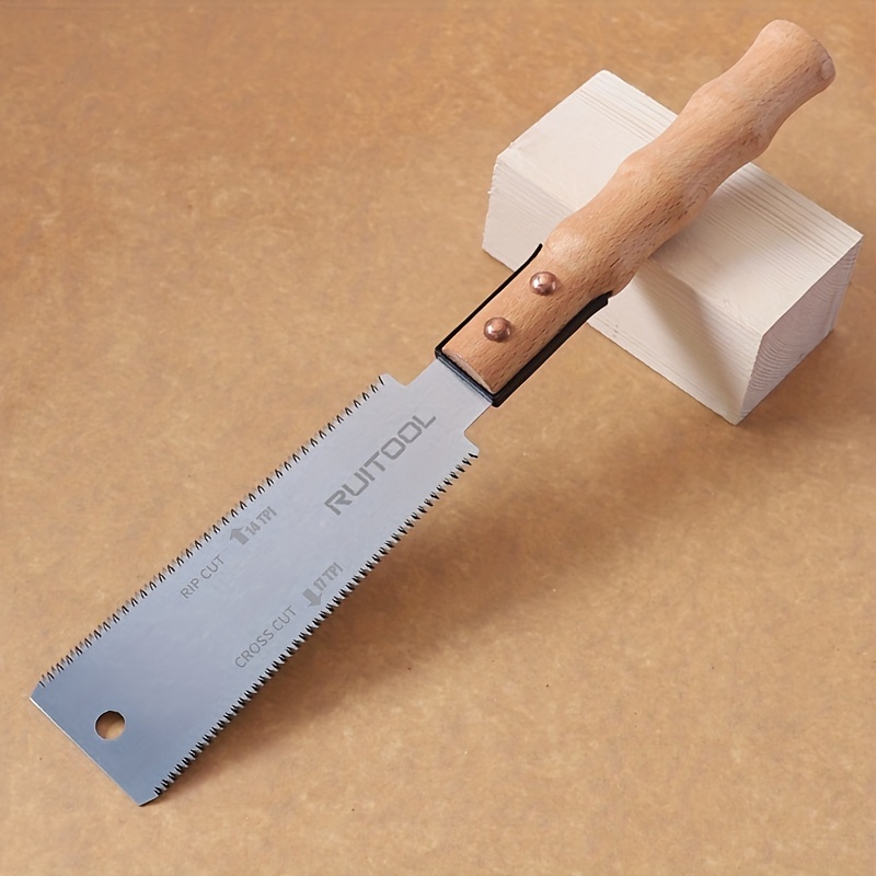 Sierra de mano japonesa, sierra de corte al ras de 7 pulgadas, sierra de  tracción de doble borde para carpintería (naranja)