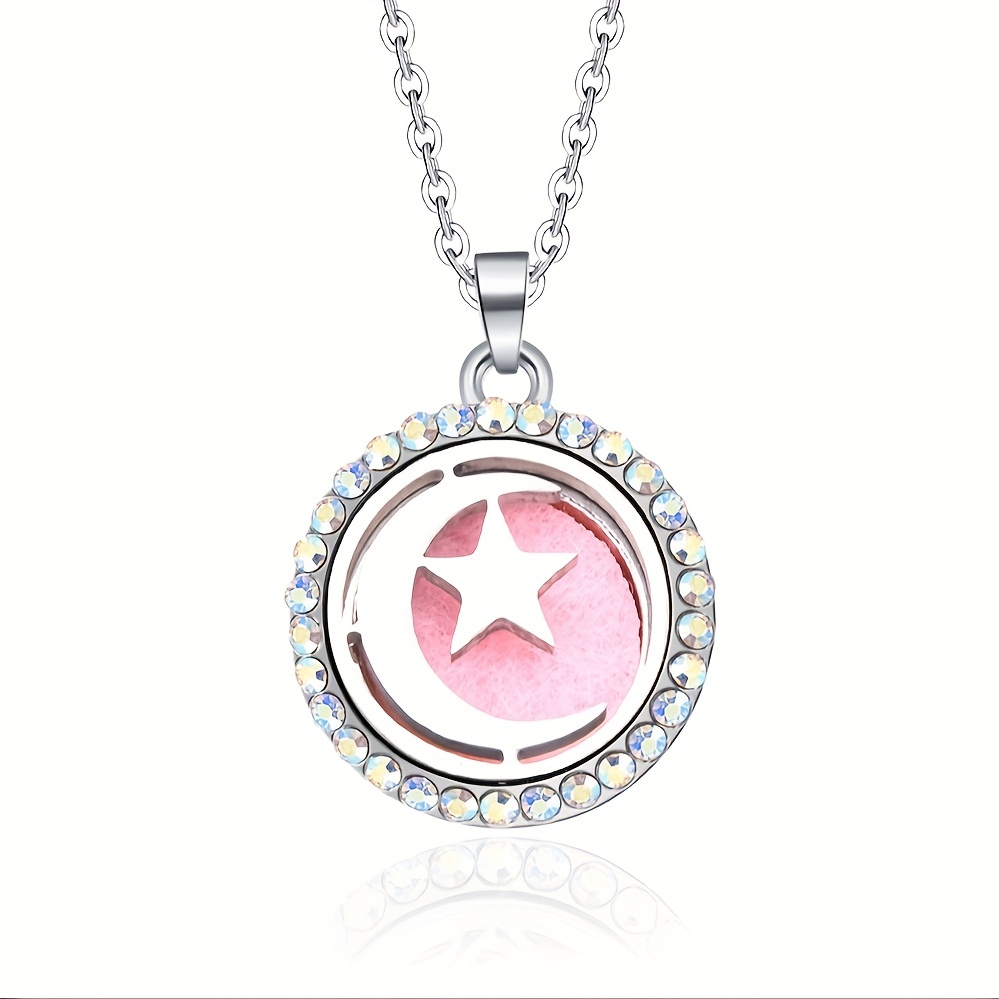 Stainless Steel Locket Necklace Aroma Diffuser Perfume Storage