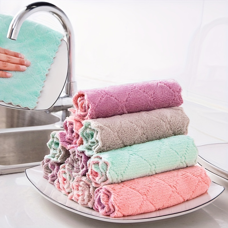 5 Pack Microfiber Dish Cloth For Washing Dishes, Striped Dish Towel Rags,  Best Kitchen Washcloth Cleaning Cloths Random Color - buy 5 Pack Microfiber  Dish Cloth For Washing Dishes, Striped Dish Towel