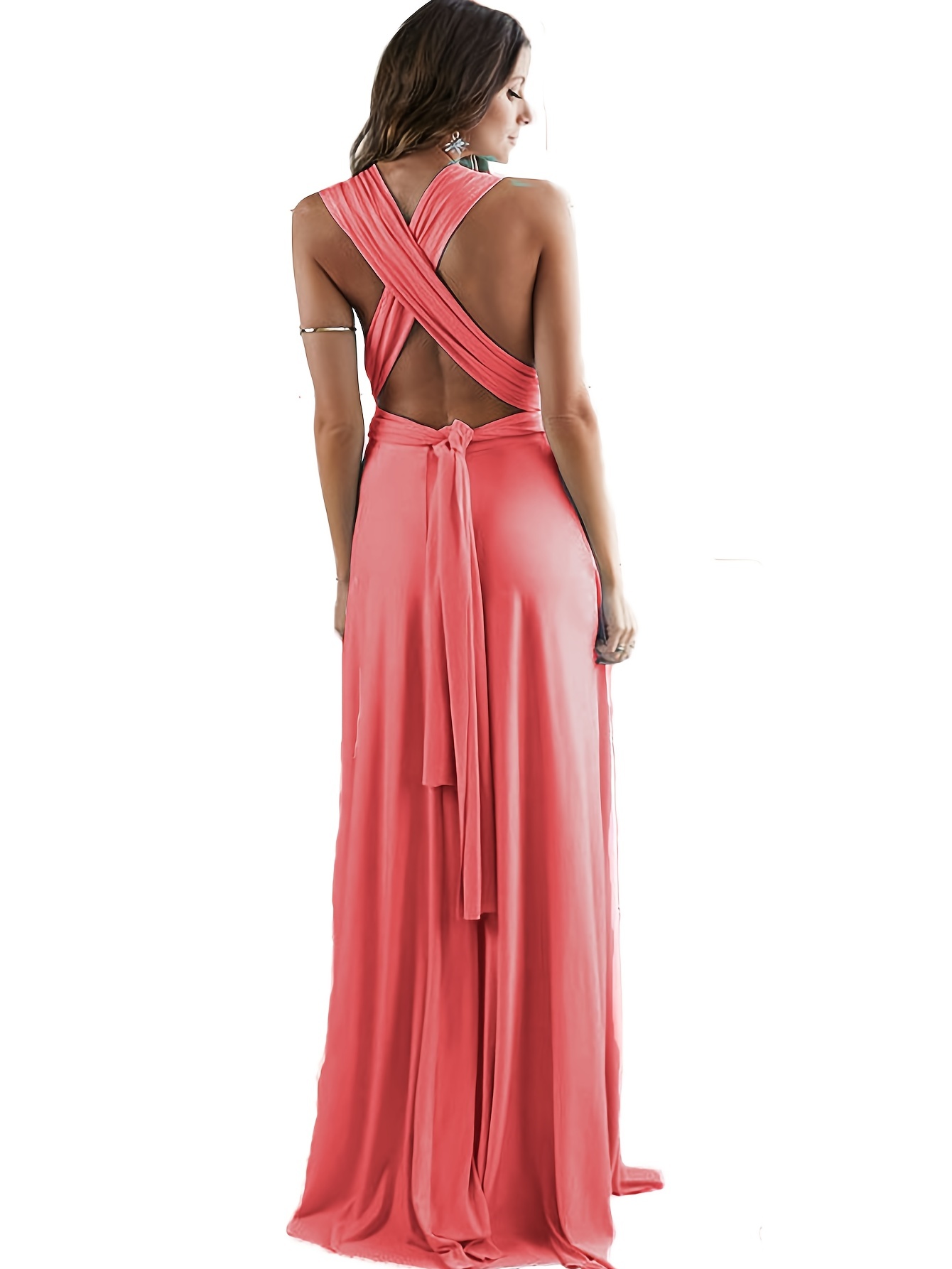 Sexy Maxi Dress Sleeveless Party Prom Dress Women's Clothing - Temu