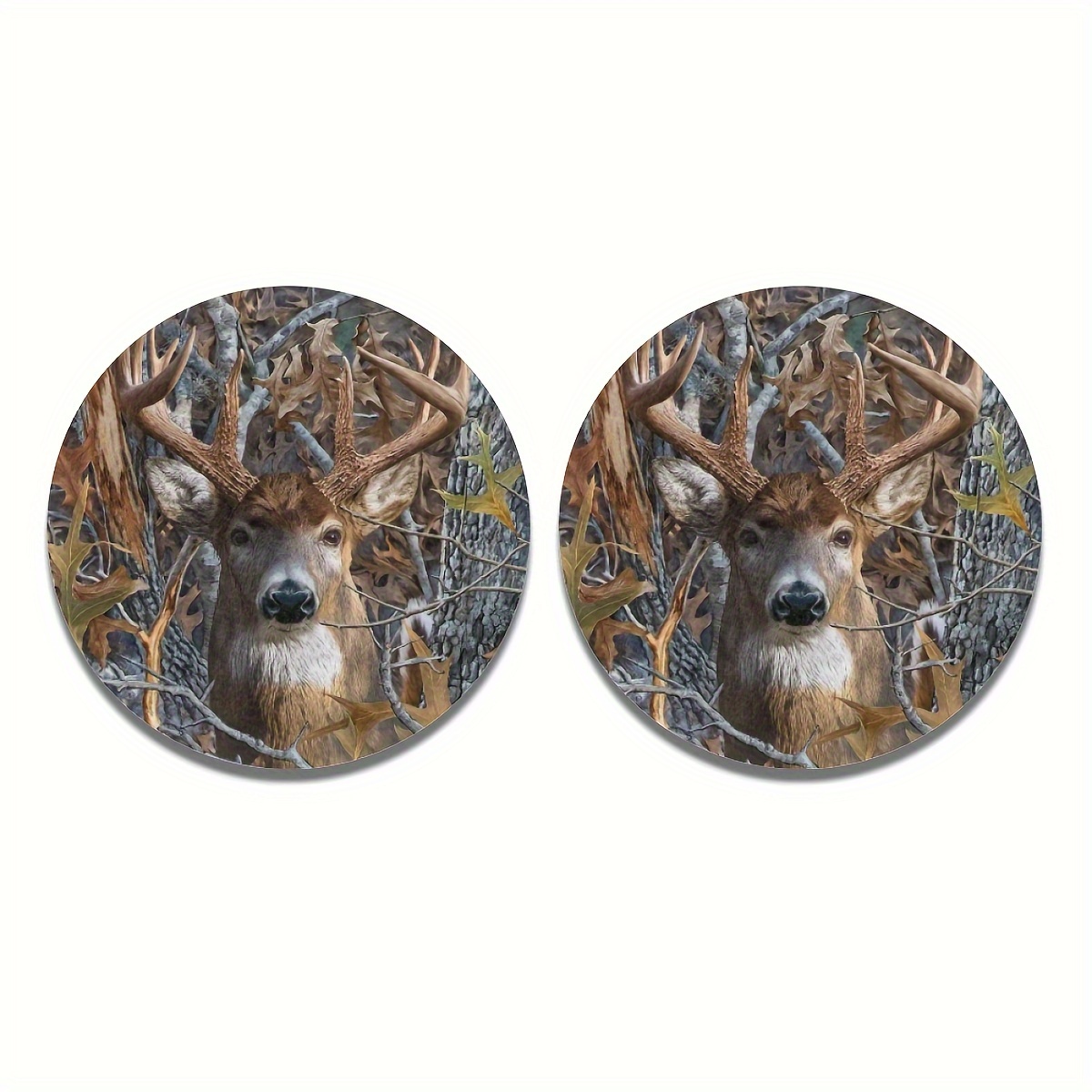Camo Hunting Deer Car Cup Holder Coasters Coasters For Car - Temu