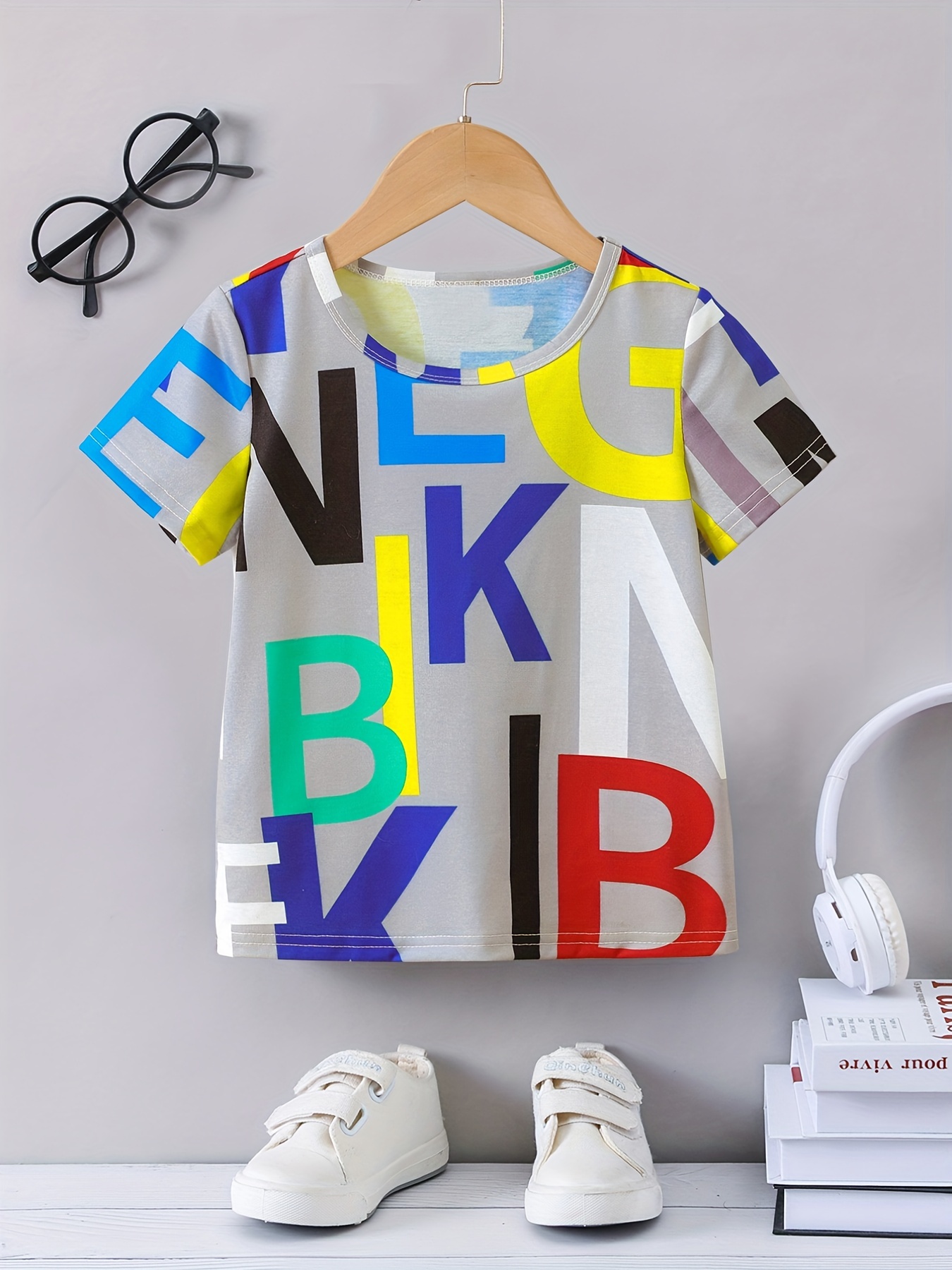 Girls Stylish T Shirt las Vegas Letters Graphic Print T Shirt For Summer,  Cotton Kids Cute Clothing - Temu Australia