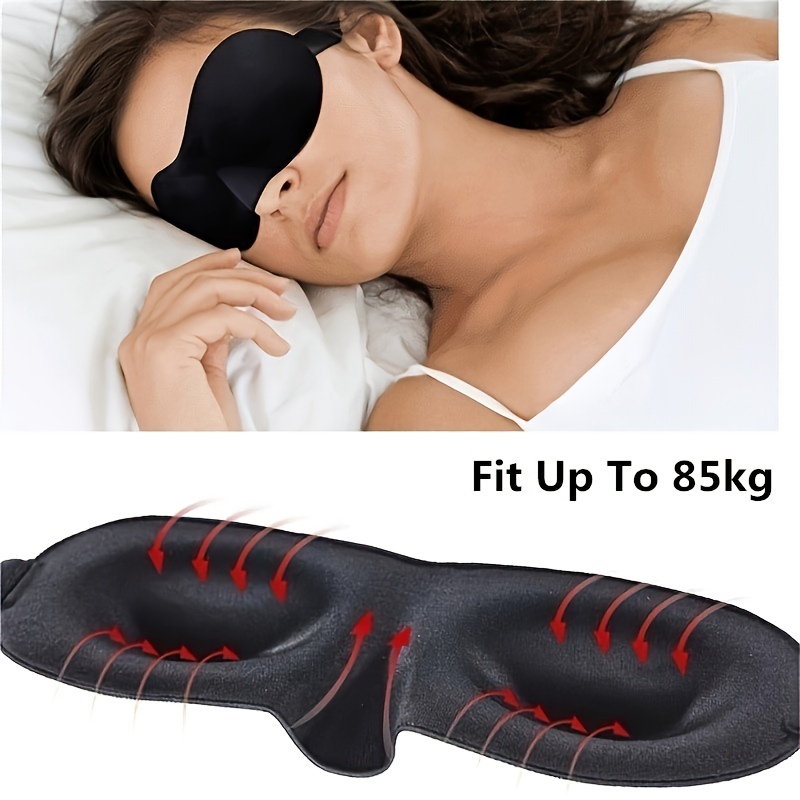 Light Blocking Sleep Eye Mask - Comfortable And Breathable Sleeping Mask  For Women Men - Adjustable Cotton Eye Blindfold For Travel Flight Rest