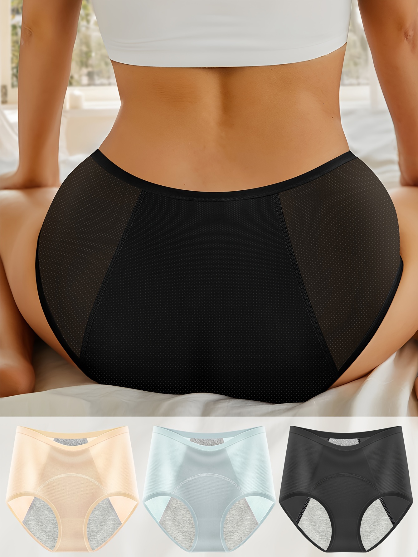 Satin Ice Silk Seamless Shaping Briefs, High Waisted Tummy Control No Show Panty  Ice Silk Underwear, 3pcs-a, Medium : : Clothing, Shoes &  Accessories