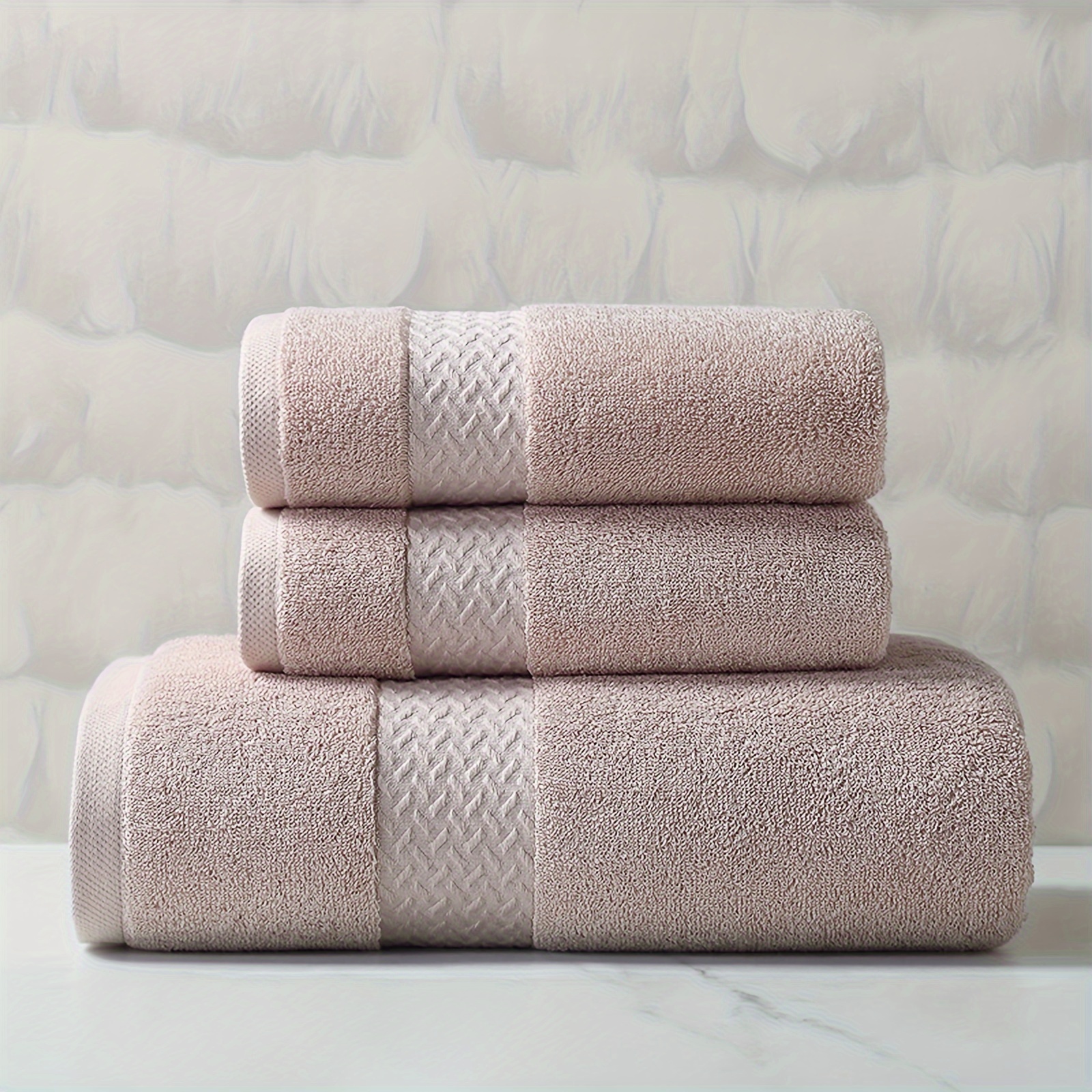 Luxury Cotton Towel Set, Cotton Towels For Bathroom, Quick-dry And High  Absorbent Bathroom Towel Sets, 2 Bath Towels, 2 Hand Towels, 2 Washcloths,  Bathroom Supplies - Temu