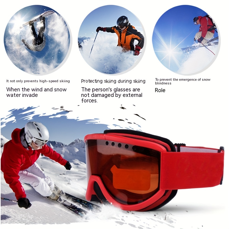 New Single Board Skiing Goggles, Motorcycle Windshield, Dual-Layer Anti-Fog  Skiing And Ice Skating Goggles, Skiing Sunglasses, Single Board Goggles,  Wind And Fog-Proof Skiing Goggles, Winter Outdoor Sports