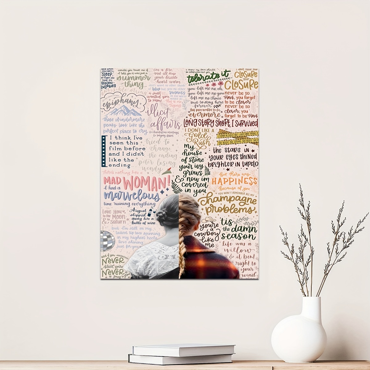 Unframed Canvas Preppy Posters Room Aesthetic Folklore - Temu