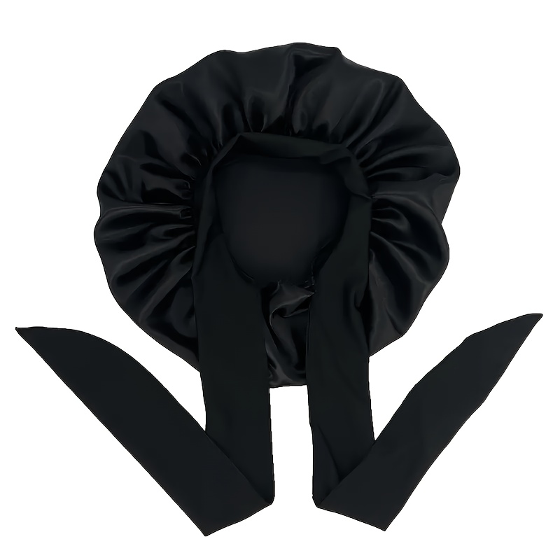 TEMU Velvet Hat With Elastic Band Adjustable Headband Hair Large Size Suitable For Sleeping Velvet Hat With Elastic Band Suitable For Women's Curly Hair