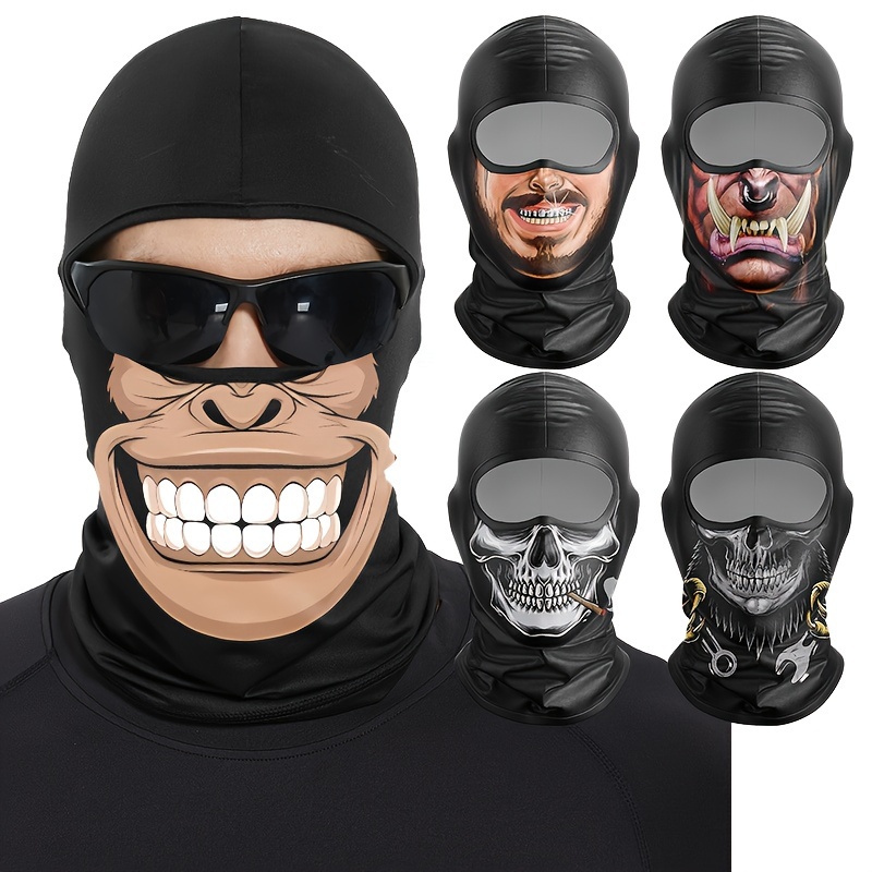 Pasamontañas transpirable para motocicleta, máscara de cara