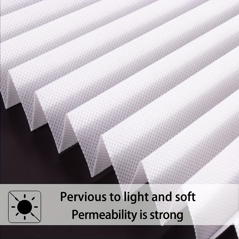 1pc Pleated Fabric Shades No Tools Temporary Window Blinds