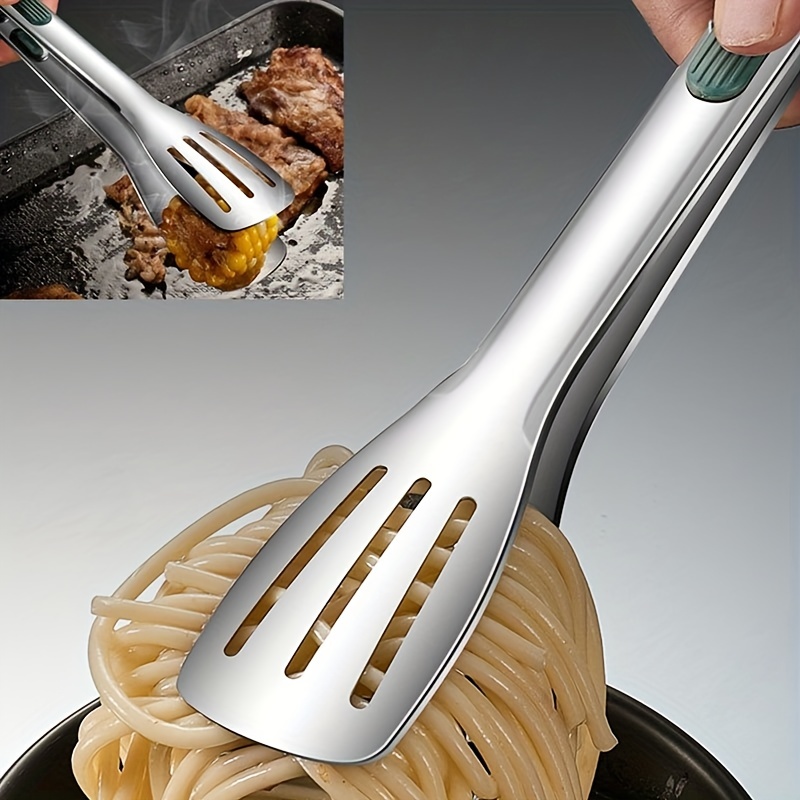1pc one handed gadgets BBQ Grilling Spatula Buffet Tong Food Serving Clip