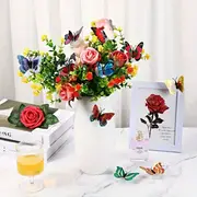 10 20pcs colorful glowing butterfly night light powered by battery stickable led decorative wall light butterfly style colors shipped randomly details 3
