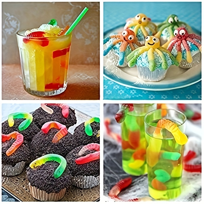 20 Cavity Silicone Gummy Worm Mold Perfect For Chocolate - Temu