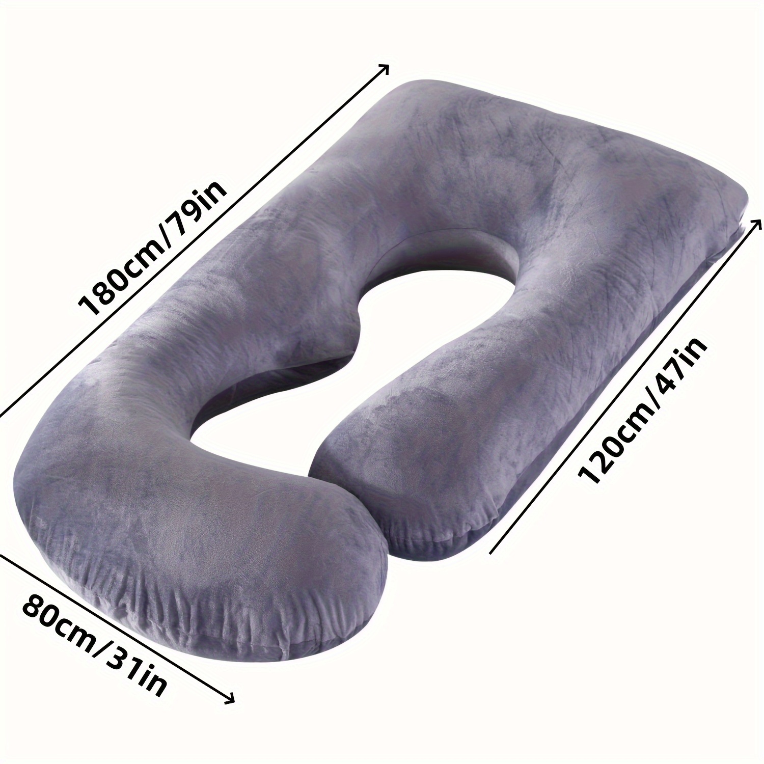 U Shaped Pregnancy Pillow with Cover, U Shaped Full Body Pillow for  Pregnant Women and Sleeping, 60*120cm 