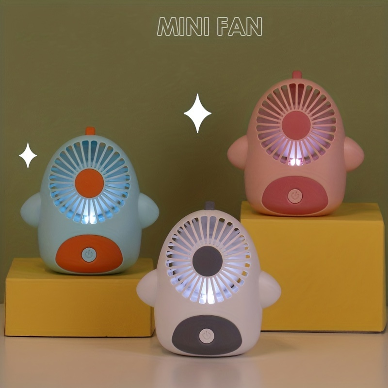 Decor Store Mini Fan Portable Strong Wind 3 Speed Cute Cartoon Desktop USB  Cooling Fan for Kids Room