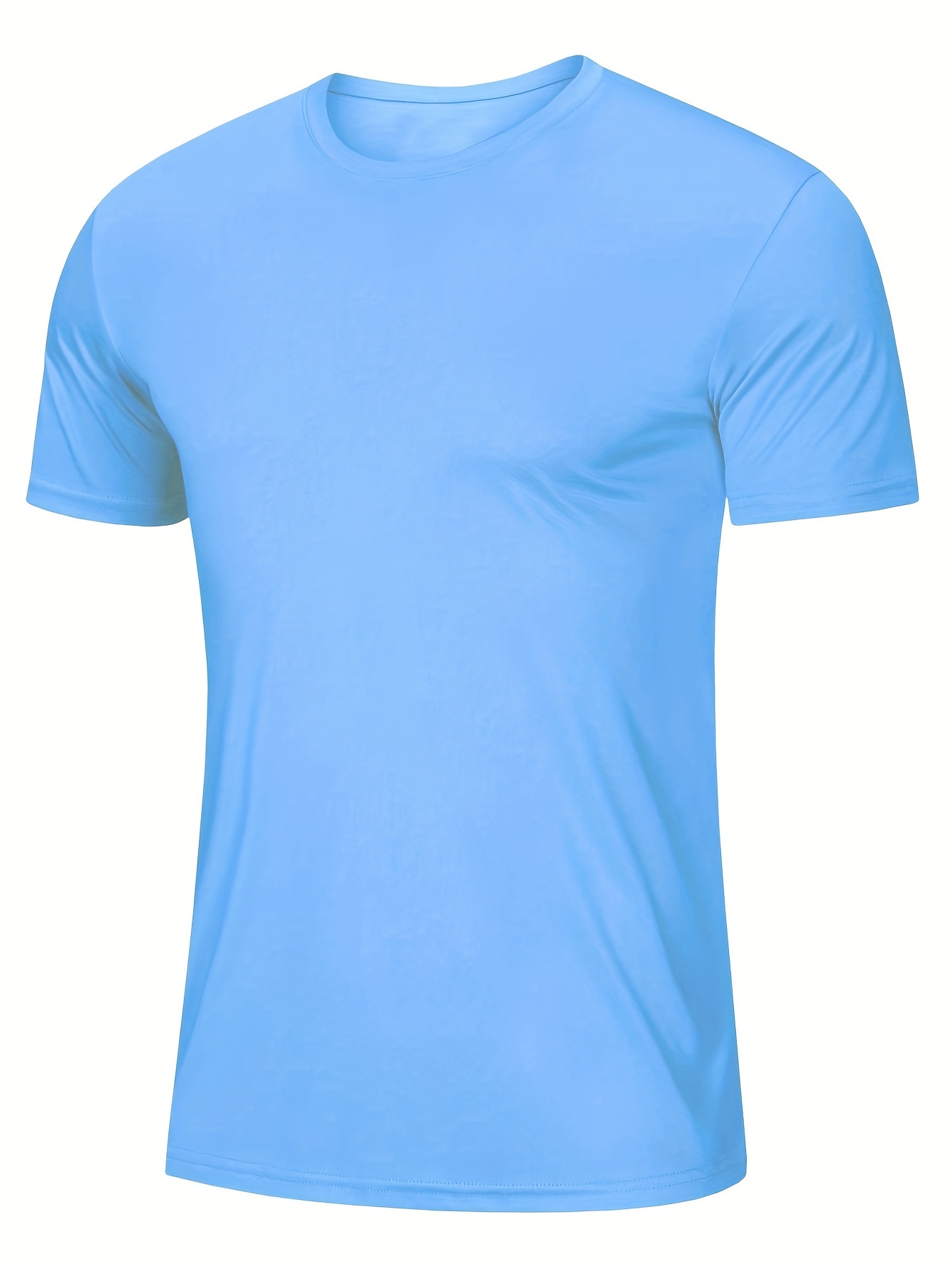 Camiseta Protección Solar Sólida Hombre Informal Upf50 + - Temu